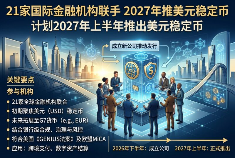 21家国际金融机构将联合成立稳定币公司,计划2027年上半年推出美元稳定币-指挥使社区 - 真实线索、热点议题与深度观察