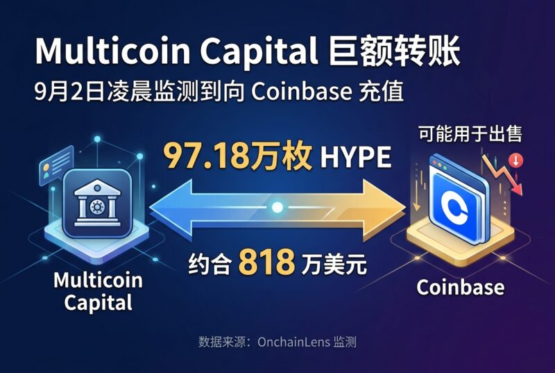 Multicoin Capital 向 Coinbase 转入 97.18 万枚 HYPE,约合 818 万美元-指挥使社区 - 真实线索、热点议题与深度观察