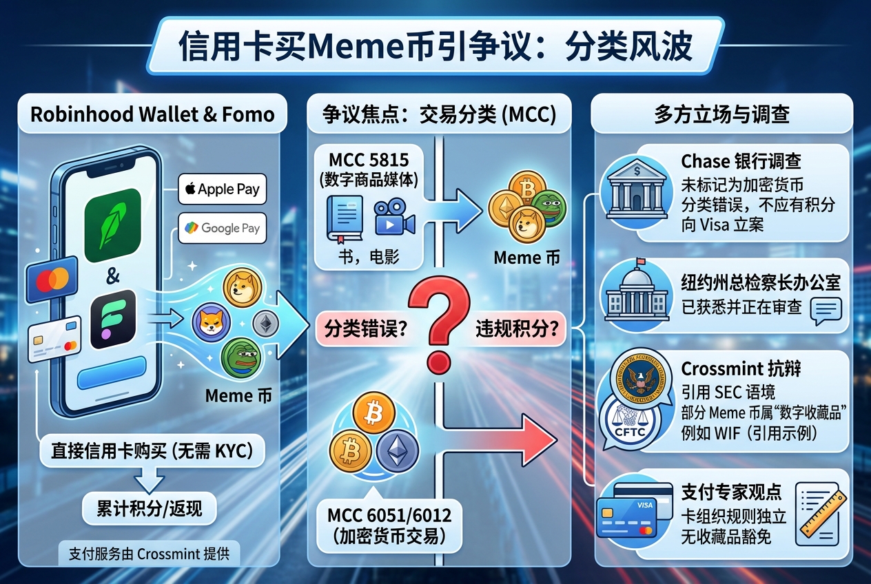 Robinhood Wallet 和 Fomo 支持信用卡购买 Meme 币引发争议