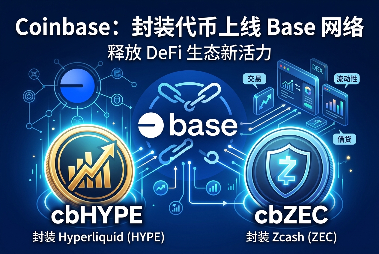 Coinbase：cbHYPE 和 cbZEC 已在 Base 网络上线