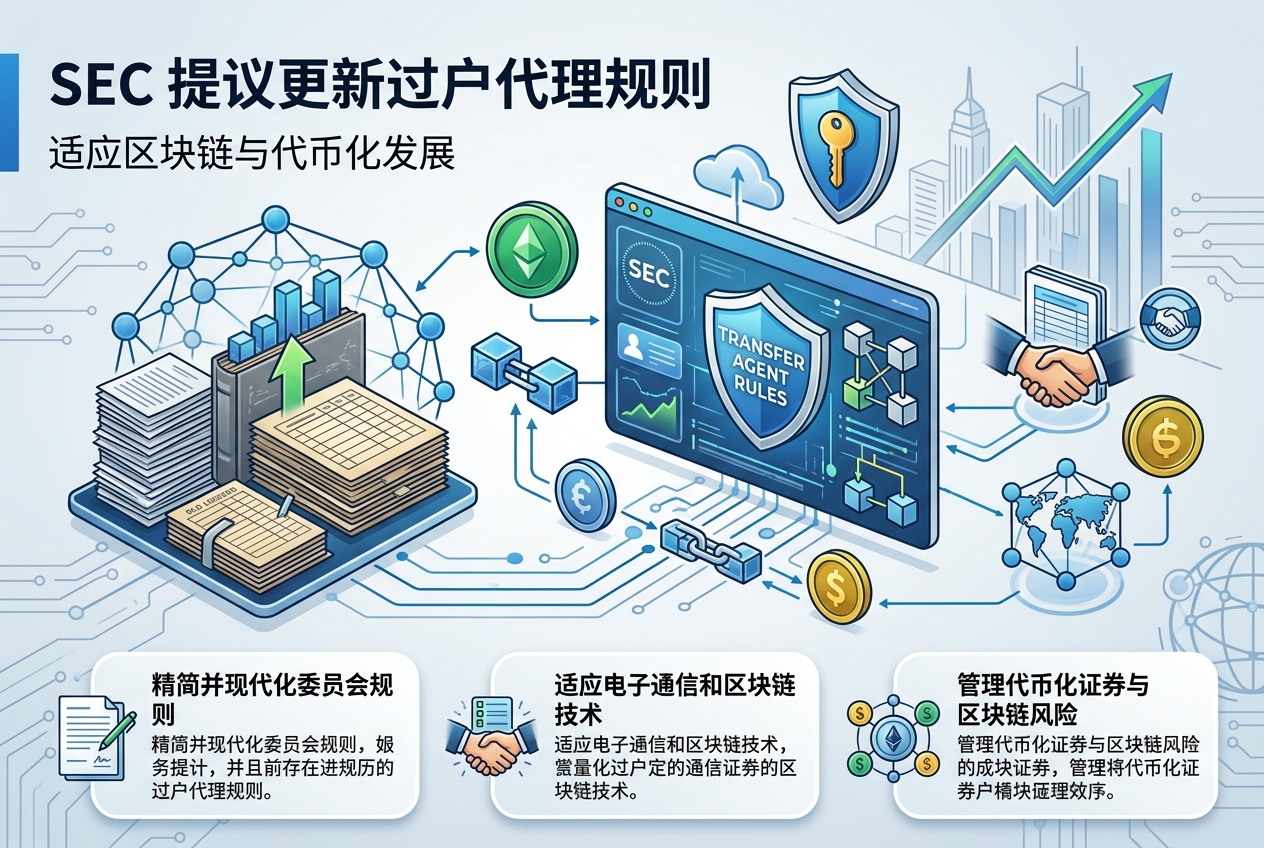 SEC 提议更新过户代理规则，适应区块链与代币化发展