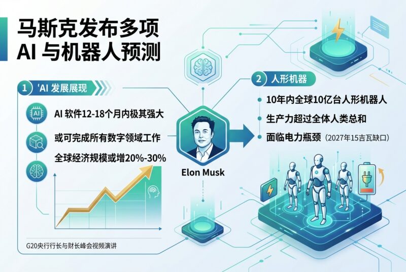 马斯克发布多项 AI 与机器人预测-指挥使社区 - 真实线索、热点议题与深度观察