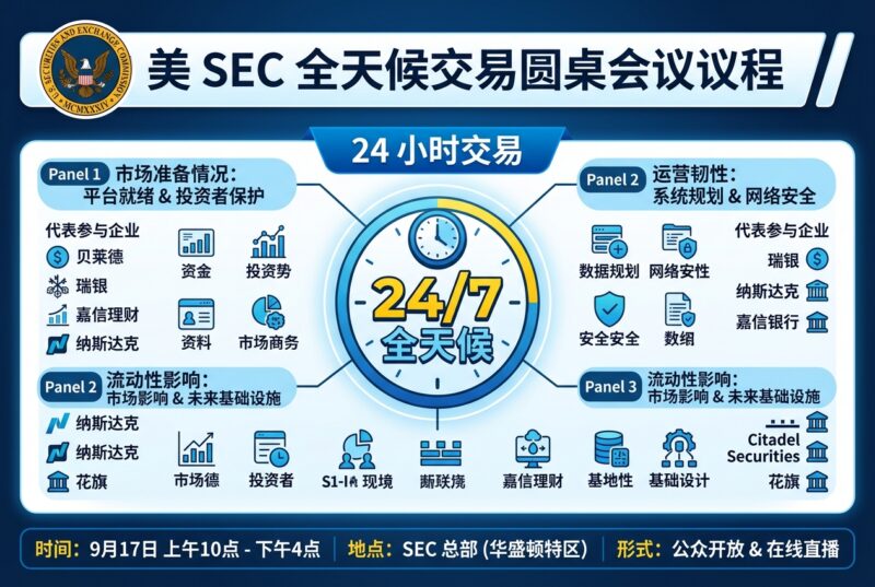 美 SEC 公布美股“24 小时交易”圆桌会议议程-指挥使社区 - 真实线索、热点议题与深度观察