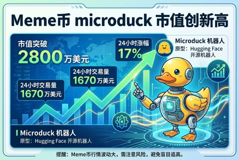 Meme币 microduck 市值短时突破 2800 万美元再创新高-指挥使社区 - 真实线索、热点议题与深度观察