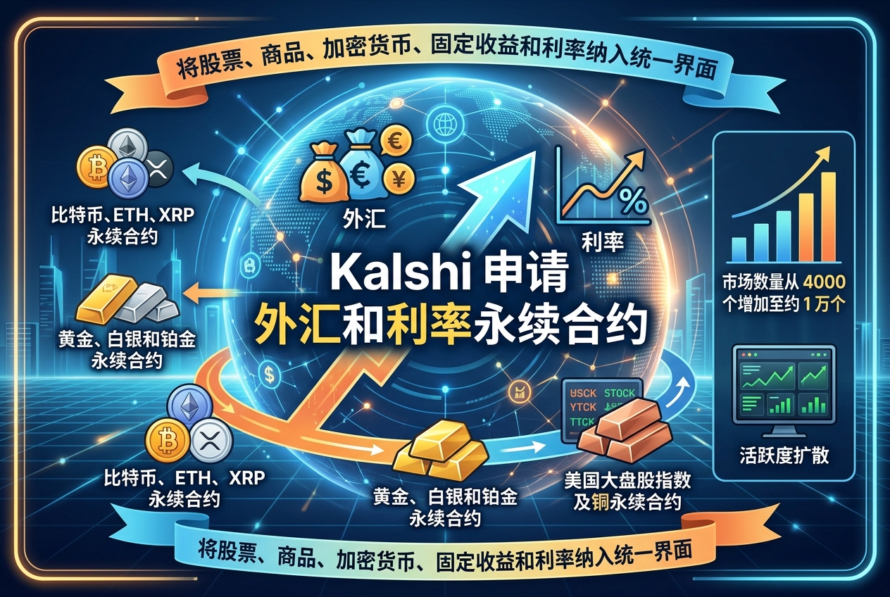 Kalshi 申请推出外汇和利率永续合约