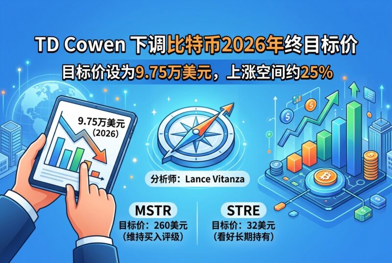 TD Cowen 下调比特币 2026 年底目标价至 9.75 万美元-指挥使社区 - 真实线索、热点议题与深度观察