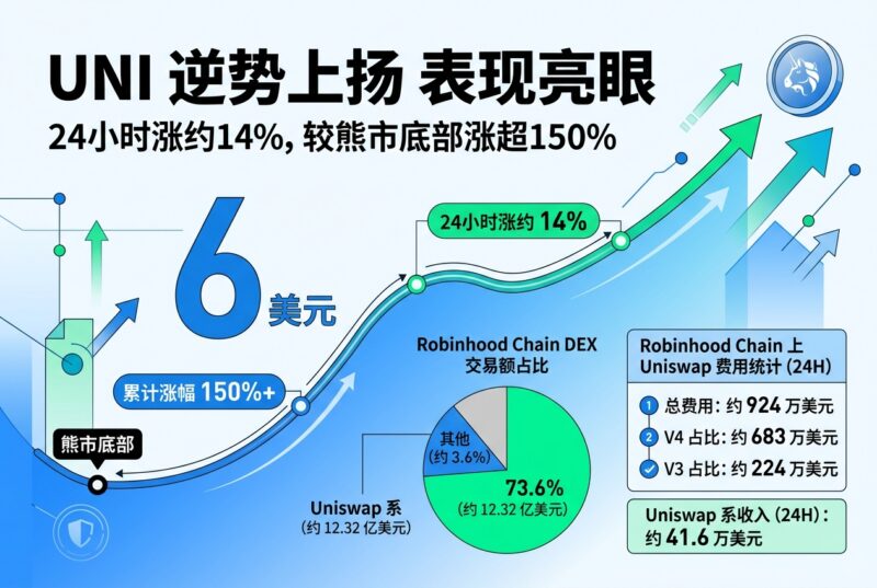 UNI 24 小时涨约 14%，较熊市底部涨超 150%-指挥使社区 - 真实线索、热点议题与深度观察