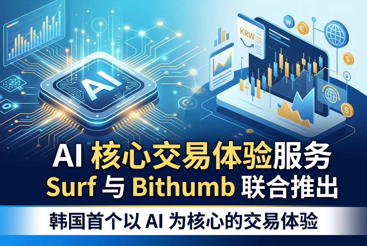 Surf与Bithumb联合推出韩国首个以 AI 为核心的交易体验服务