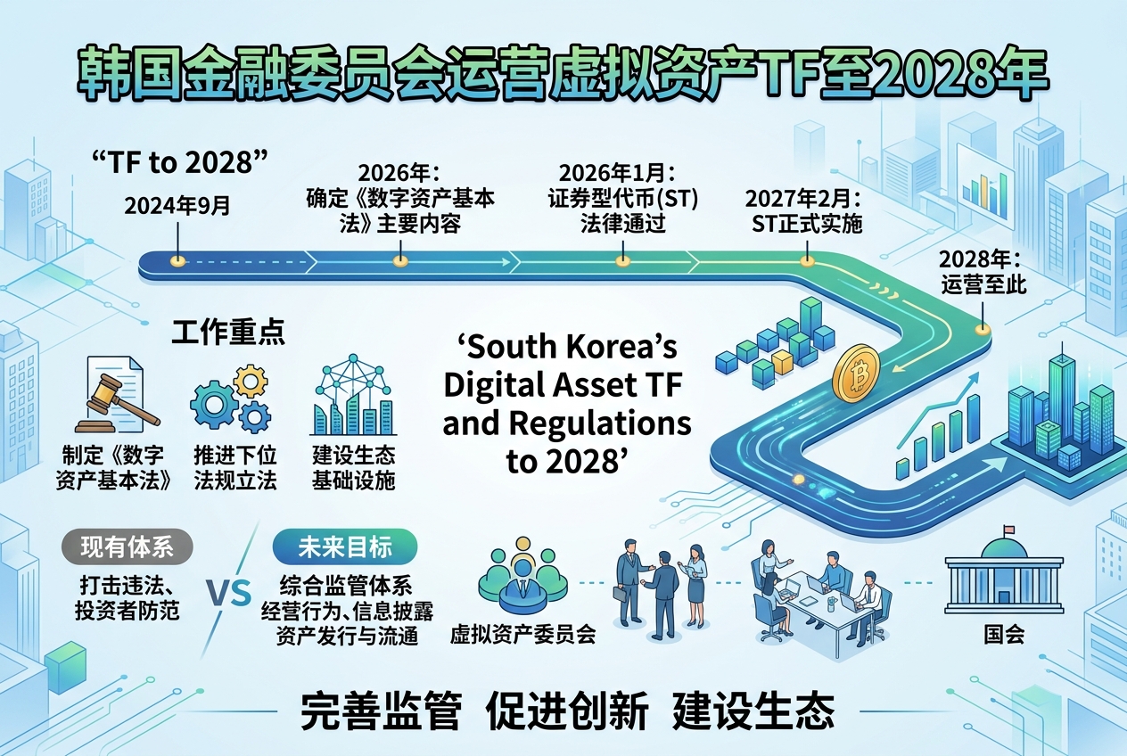韩国金融委员会将运营虚拟资产 TF 至 2028 年