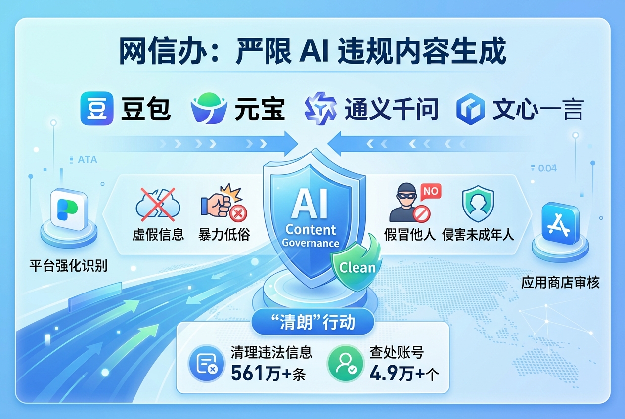 网信办:豆包、元宝、千问、文心一言等严格限制违规内容生成