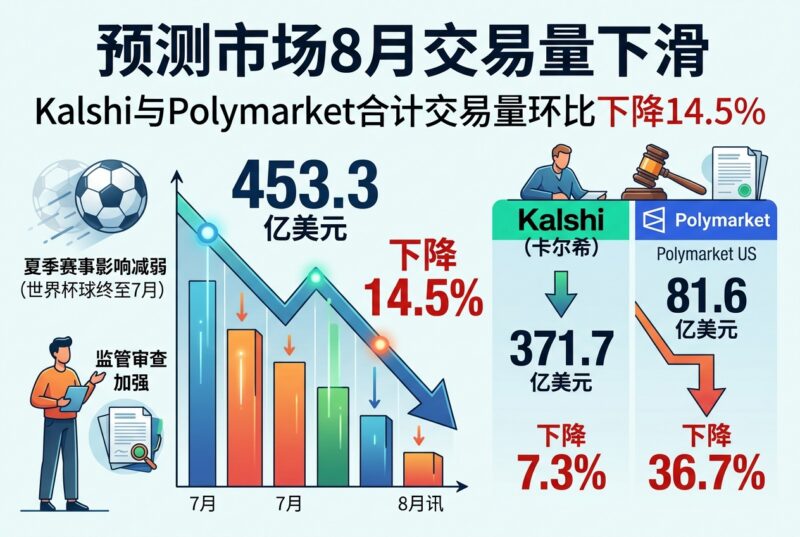 Kalshi 与 Polymarket 8 月交易量环比下降 14.5%-指挥使社区 - 真实线索、热点议题与深度观察