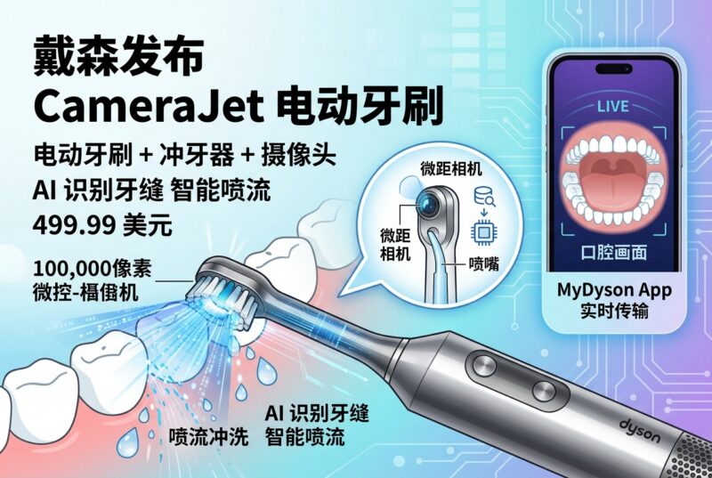 戴森发布 CameraJet 电动牙刷-指挥使社区 - 真实线索、热点议题与深度观察
