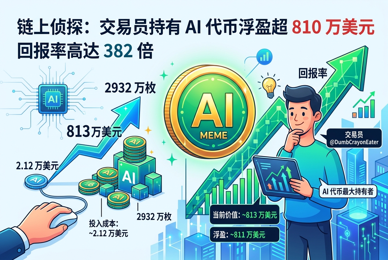 链上侦探|交易员持有 AI 代币浮盈超 810 万美元