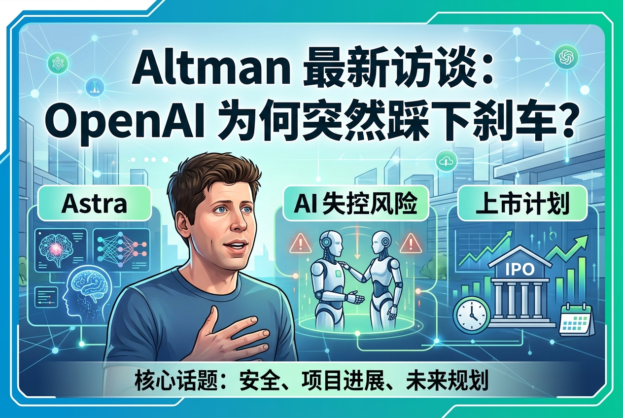 Altman 最新访谈：OpenAI 为何突然踩下刹车？Astra、AI 失控与上市计划