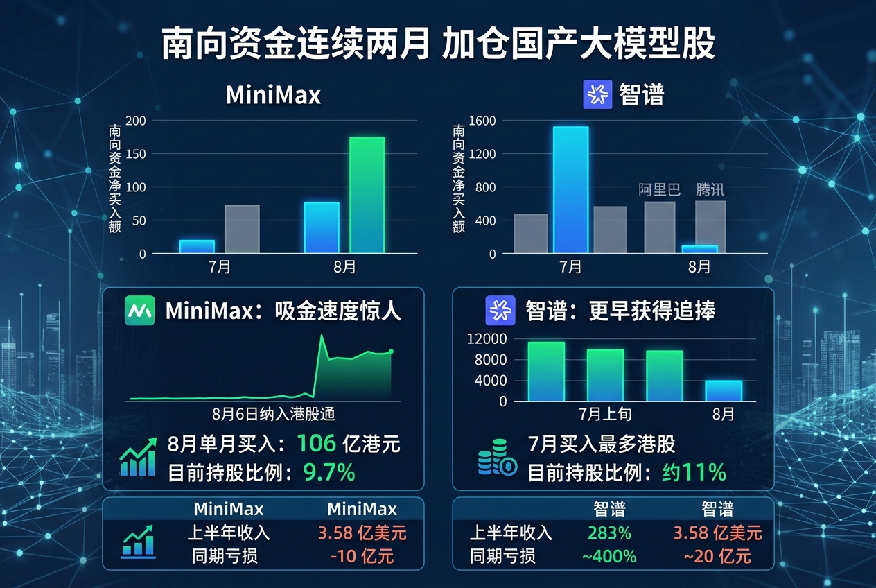 南向资金连续两个月集中买入国产大模型股
