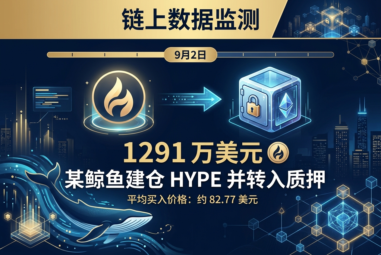 链上侦探:某鲸鱼建仓 1291 万美元 HYPE 并转入质押