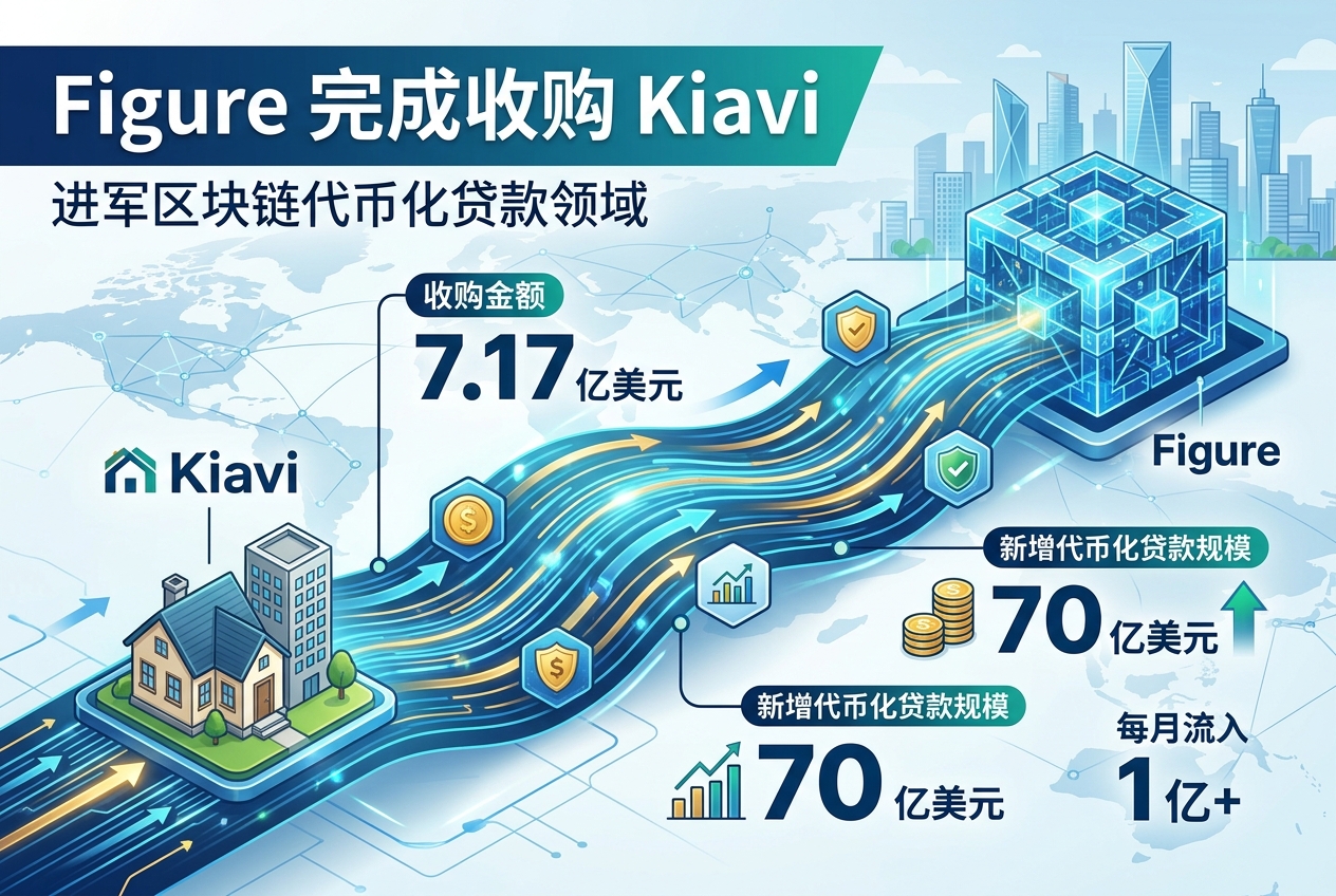 Figure 完成以 7.17 亿美元收购 Kiavi，新增 70 亿美元代币化贷款规模