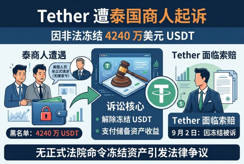 Tether 因冻结 4240 万美元 USDT 遭两名泰国商人起诉-指挥使社区 - 真实线索、热点议题与深度观察