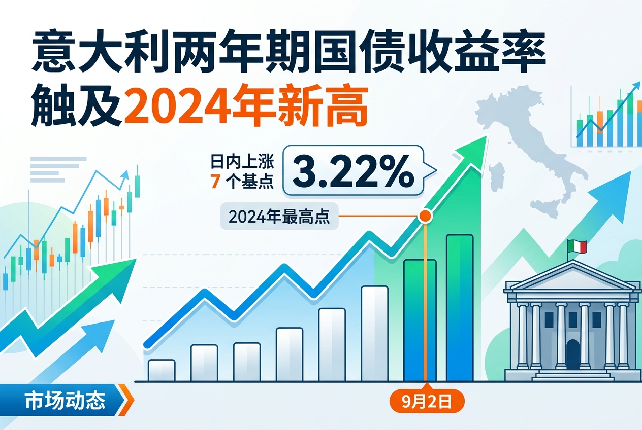 意大利两年期国债收益率一度触及 2024 年以来最高水平