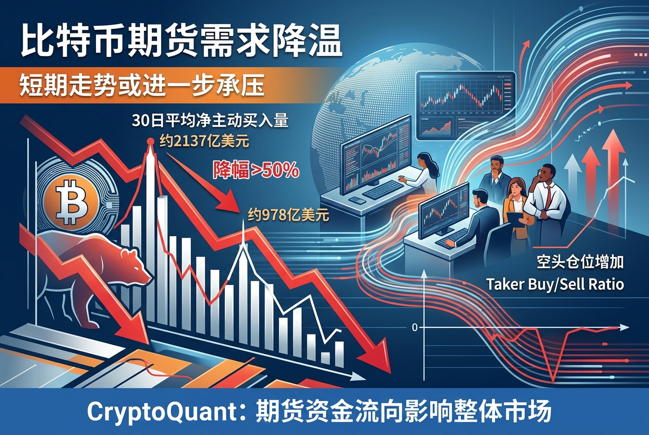 比特币期货需求降温,短期走势或进一步承压