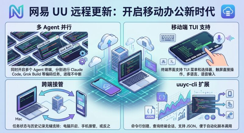 UU 远程优化手机端终端功能:支持多 Agent 并行与跨端接管-指挥使社区 - 真实线索、热点议题与深度观察