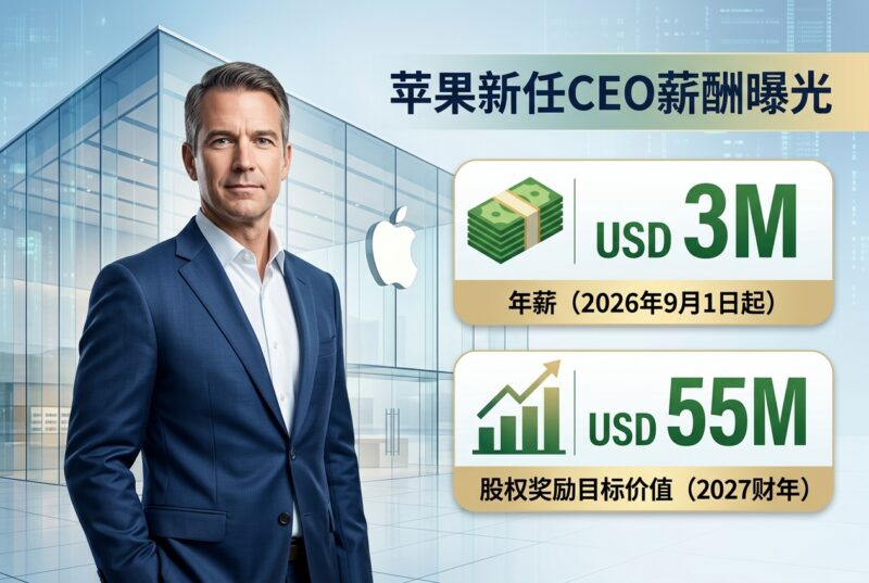苹果新任CEO薪酬曝光:年薪300万美元,股权奖励价值5500万美元-指挥使社区 - 真实线索、热点议题与深度观察