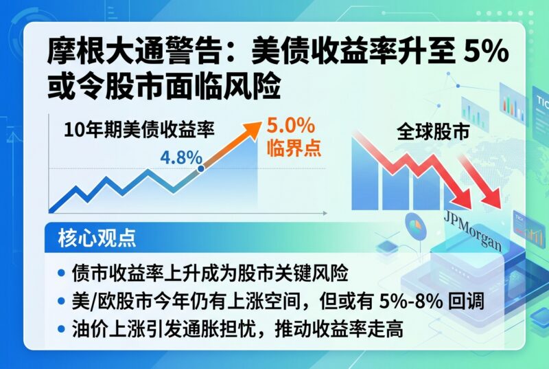 摩根大通:美债收益率升至 5% 或令股市面临风险-指挥使社区 - 真实线索、热点议题与深度观察