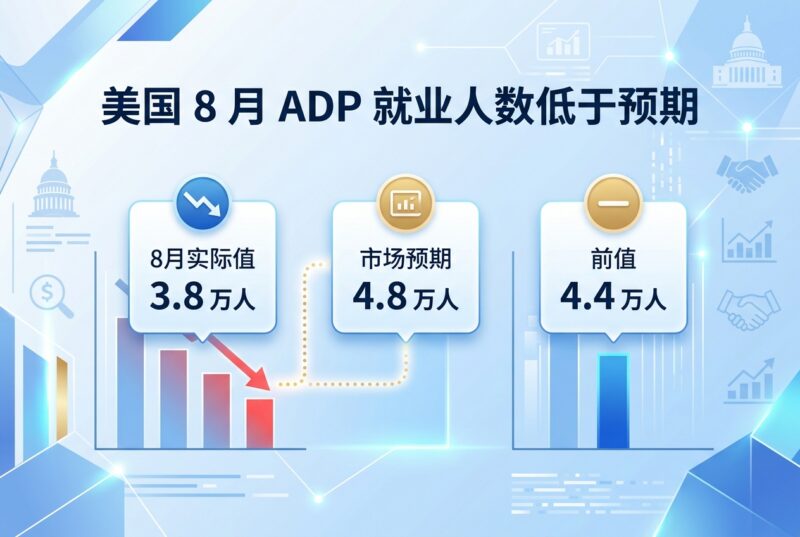 美国 8 月 ADP 就业人数低于预期-指挥使社区 - 真实线索、热点议题与深度观察