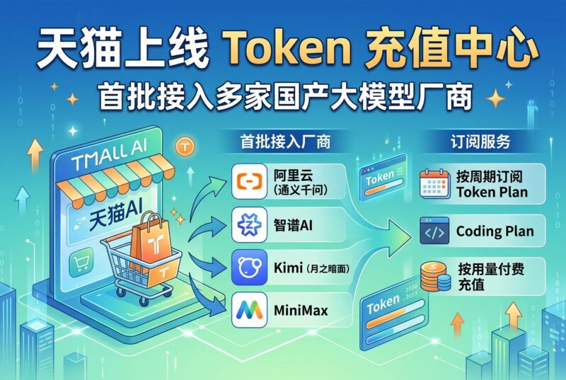 天猫上线 Token 充值中心,首批接入多家国产模型厂商-指挥使社区 - 真实线索、热点议题与深度观察