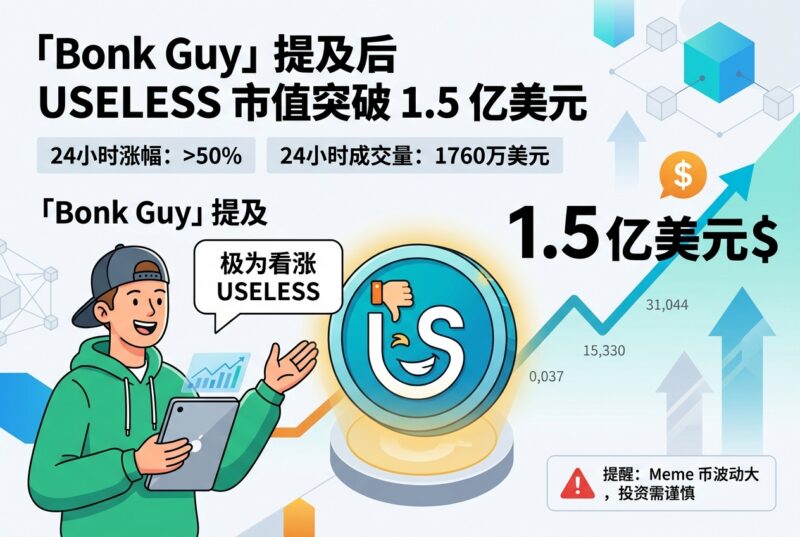 「Bonk Guy」提及后,Meme 币 USELESS 市值突破 1.5 亿美元-指挥使社区 - 真实线索、热点议题与深度观察