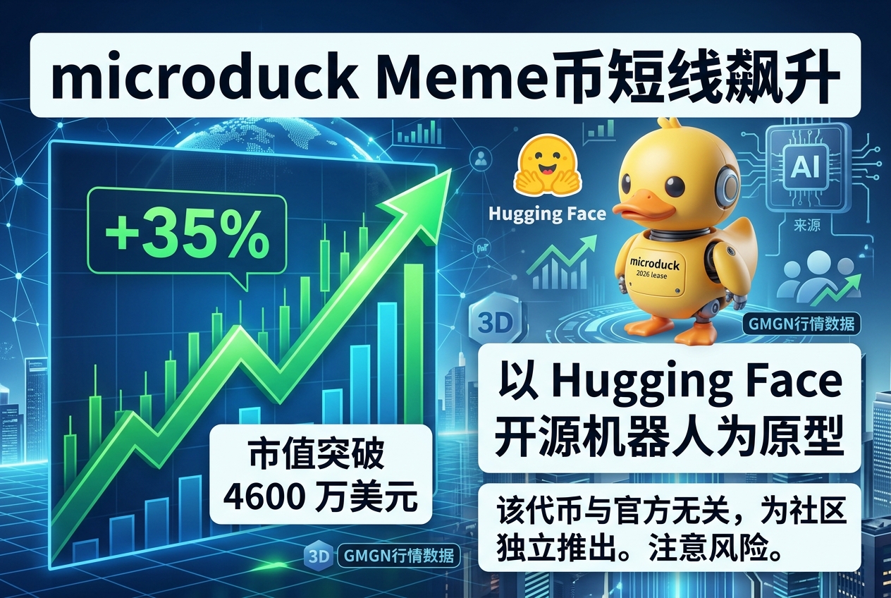 microduck 短线拉升超 35%,市值突破 4600 万美元