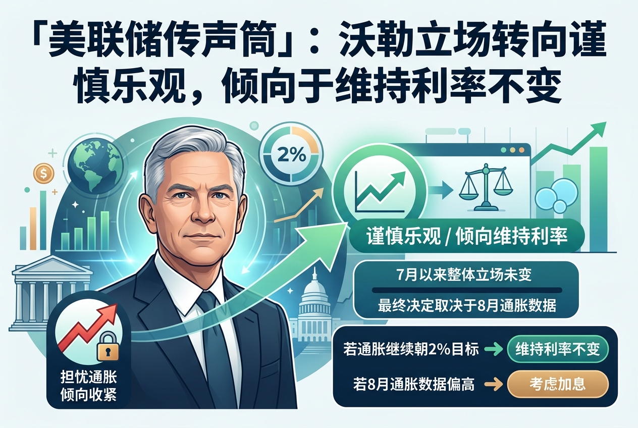 「美联储传声筒」:沃勒立场转向谨慎乐观,倾向于维持利率不变