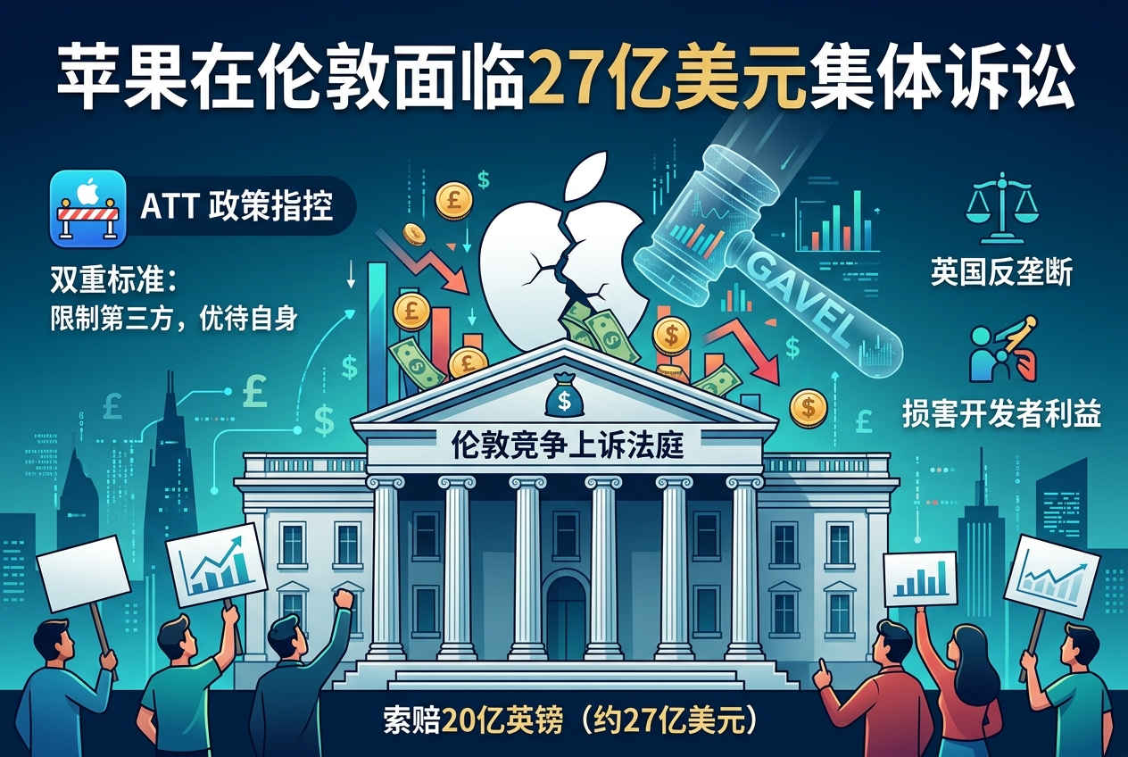 苹果在伦敦面临 27 亿美元集体诉讼