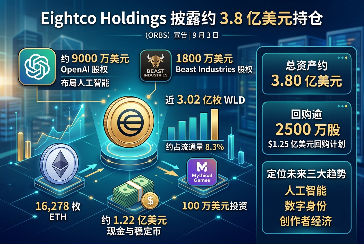 Eightco Holdings 披露约 3.8 亿美元持仓