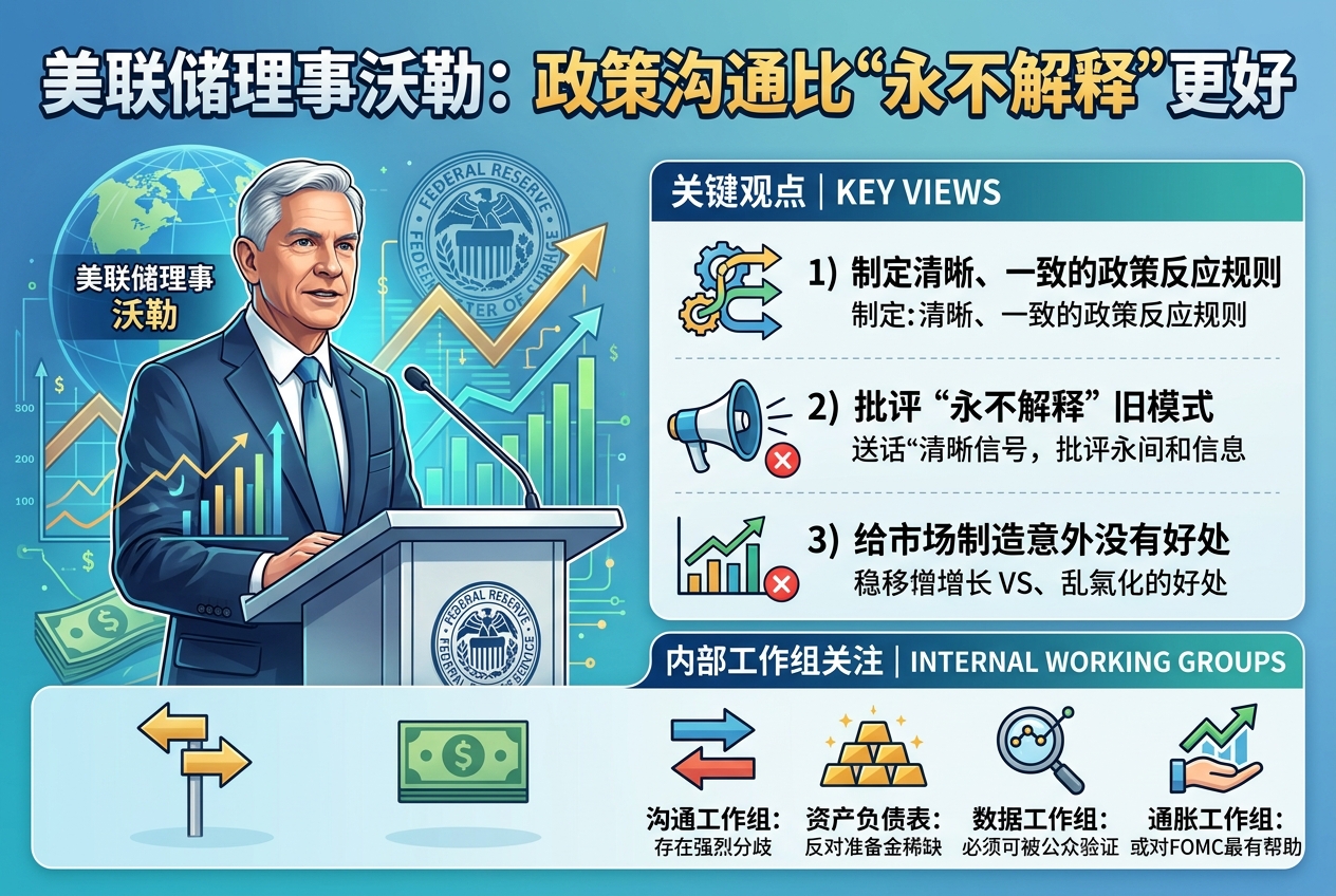 美联储理事沃勒:透明沟通比“永不解释”更好
