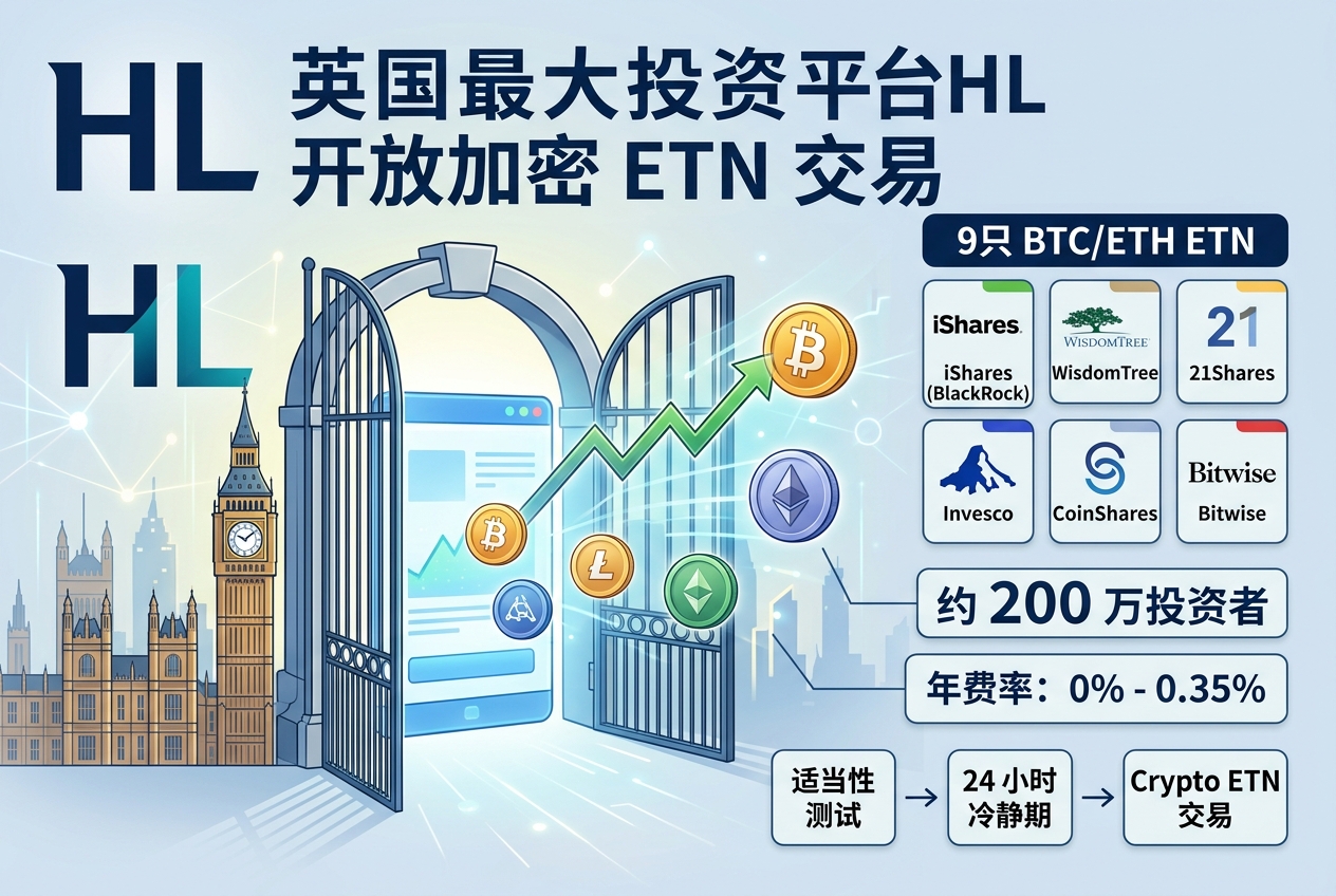 英国最大投资平台 HL 开放加密 ETN 交易