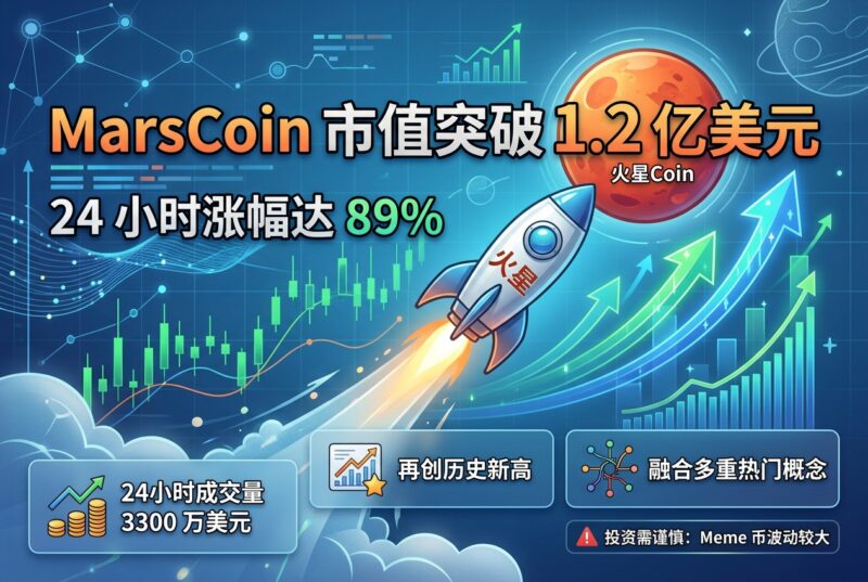 MarsCoin 市值突破 1.2 亿美元,24 小时涨幅 89%-指挥使社区 - 真实线索、热点议题与深度观察