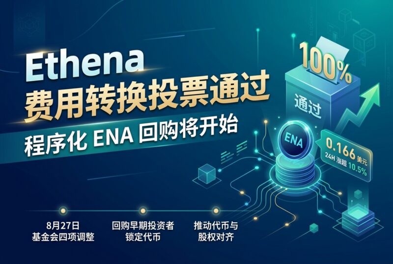 Ethena 费用转换投票通过,程序化 ENA 回购将开始-指挥使社区 - 真实线索、热点议题与深度观察