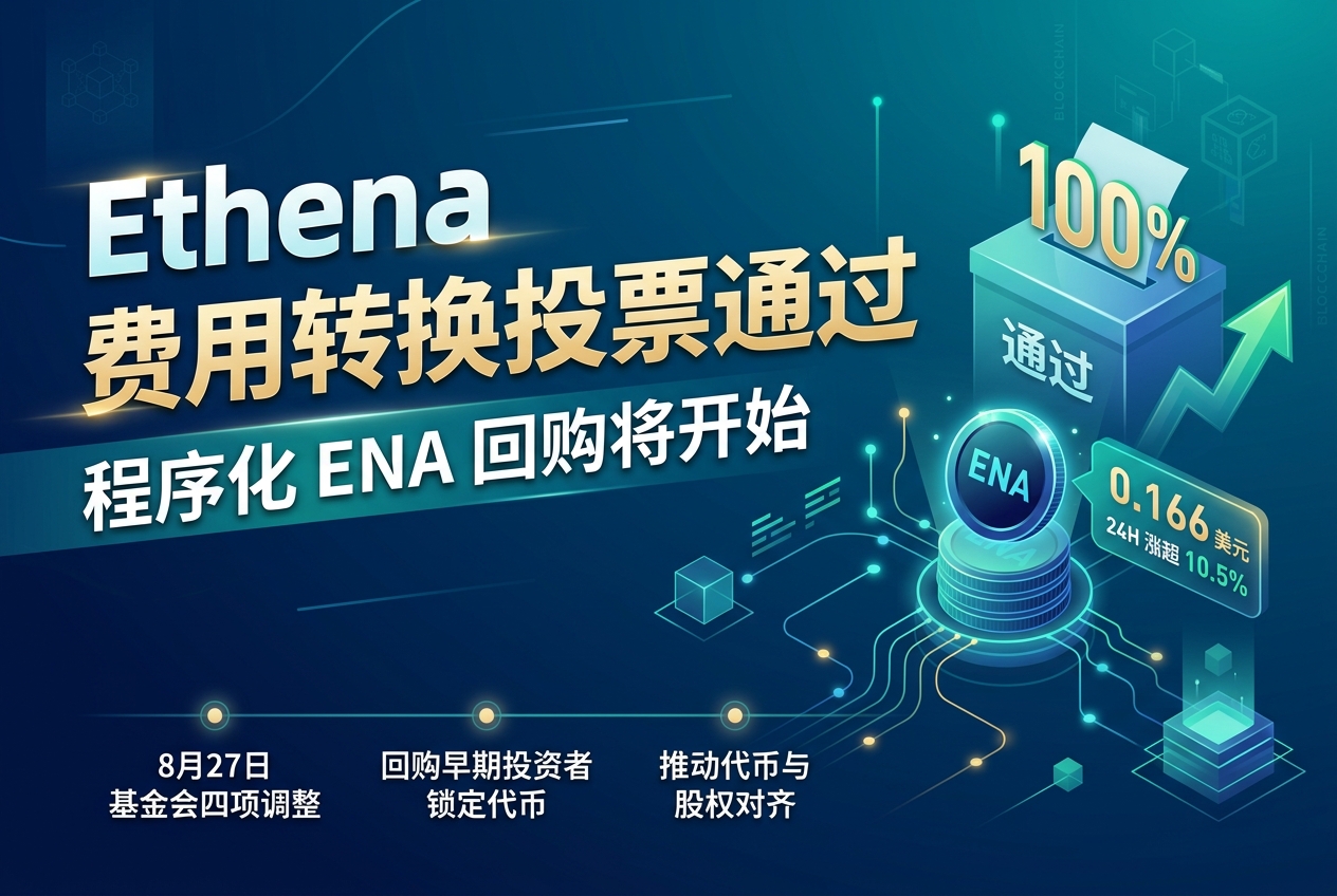 Ethena 费用转换投票通过,程序化 ENA 回购将开始