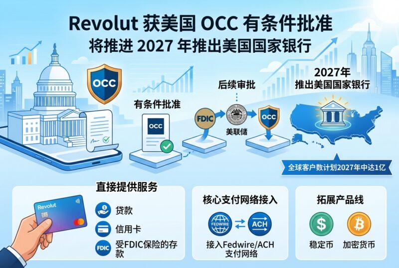 Revolut 获美国 OCC 有条件批准,将推进 2027 年推出美国国家银行-指挥使社区 - 真实线索、热点议题与深度观察