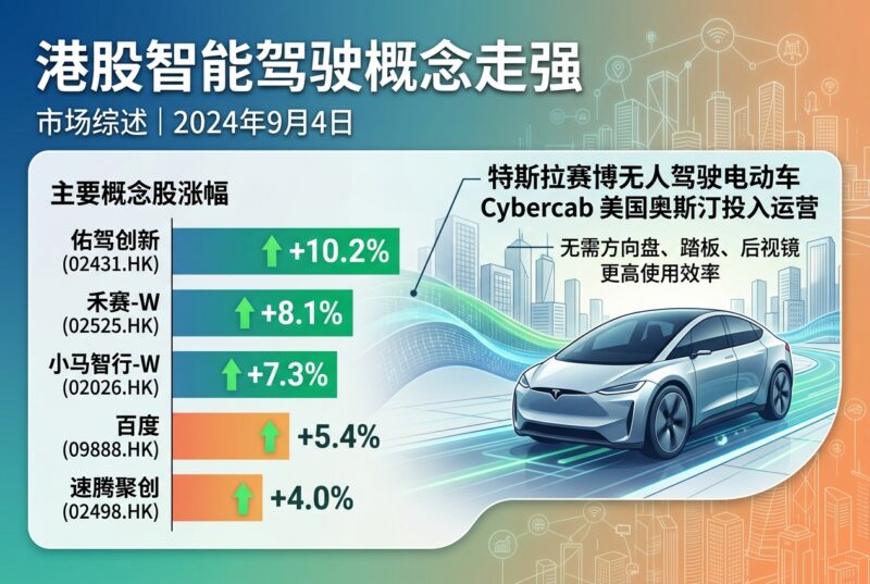 港股智能驾驶概念走强,佑驾创新涨超 10%-指挥使社区 - 真实线索、热点议题与深度观察