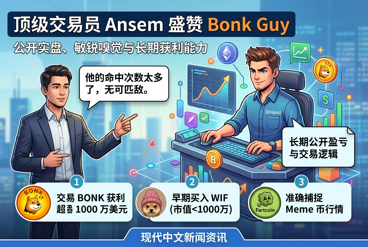 Ansem 盛赞 Bonk Guy 为顶级交易员