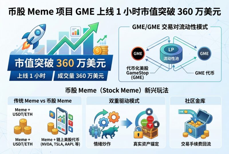 币股 Meme 项目 GME 上线 1 小时市值突破 360 万美元-指挥使社区 - 真实线索、热点议题与深度观察