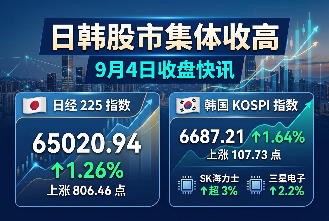 日韩股市集体收高,SK海力士涨超 3%