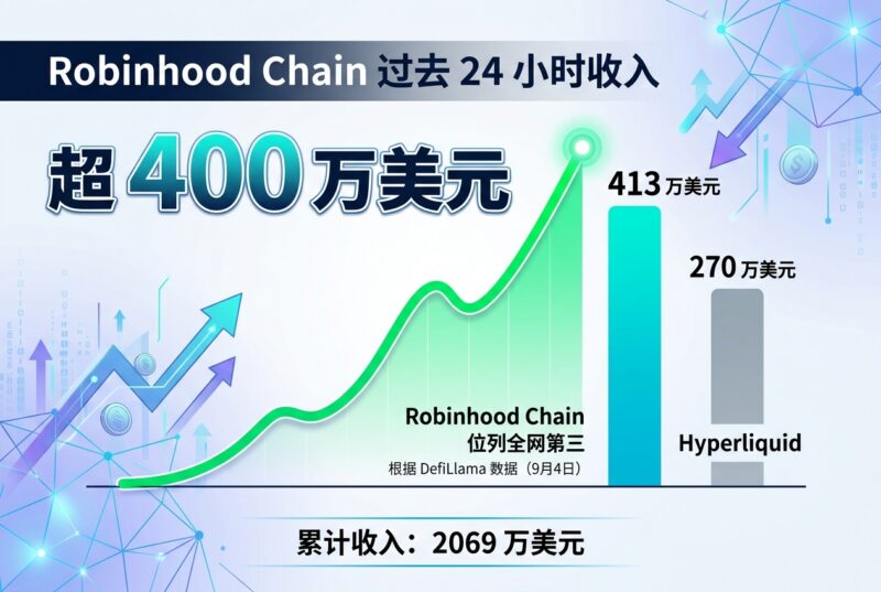 Robinhood Chain 过去 24 小时收入超 400 万美元-指挥使社区 - 真实线索、热点议题与深度观察