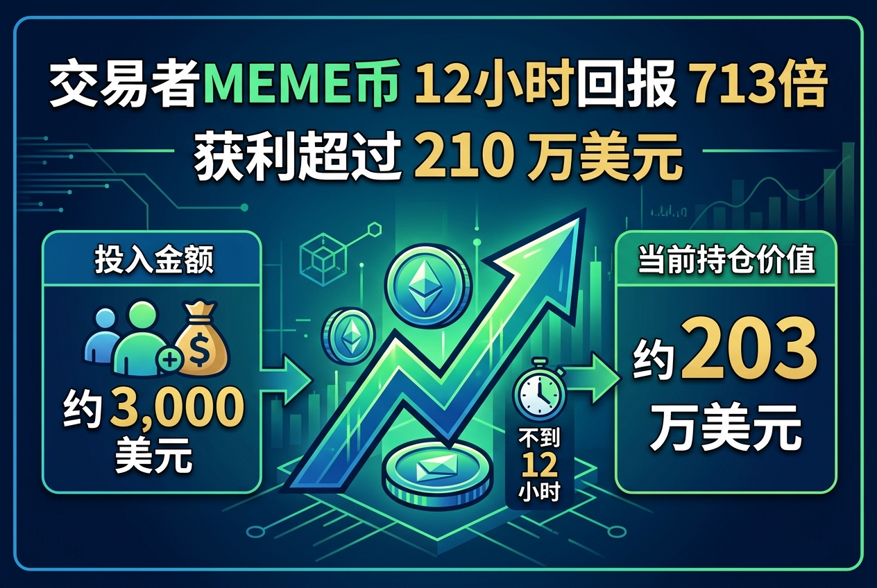 某交易者买入 MEME,12 小时内回报达 713 倍