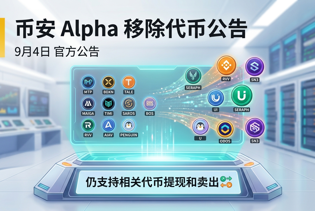 Binance Alpha 将移除 MTP、BDXN 等代币