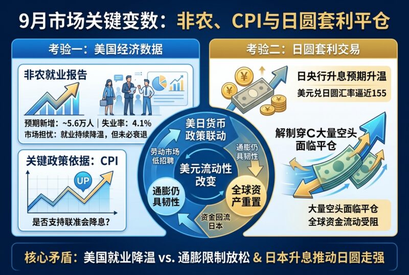 非农只是第一道考验,CPI 与日圆套利平仓成 9 月市场两大变数-指挥使社区 - 真实线索、热点议题与深度观察