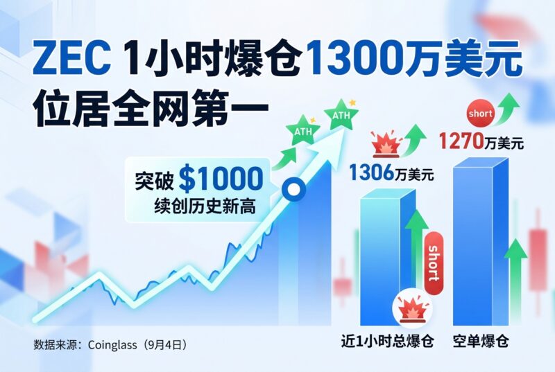 ZEC 近 1 小时爆仓超 1300 万美元,位居全网第一-指挥使社区 - 真实线索、热点议题与深度观察