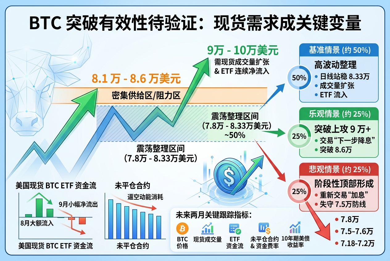 BTC突破有效性待验证,现货需求成为关键变量